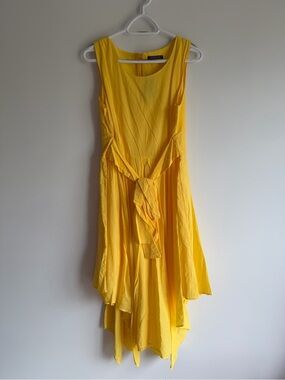 Suzy Shier Yellow High-Low Dress